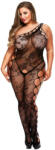 Baci Plus Size - virágos necc cicaruha - fekete (XL-XXL) (92905000005)