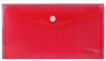 Victoria műanyag irattartó tasak, patentos, csekk méret, piros (IDITDLP)