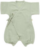 BabyJem Salopeta petrecuta din muselina, babycosy, 100% bumbac organic, verde (marime: 9-12 luni)
