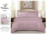 Lenjerii Lenjerie de Pat Dublu Bumbac Damasc 4 Piese cu Elastic, Lila - CPL4 Lenjerie de pat