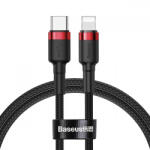 Baseus Cafule USB-C - Lightning PD kábel, 18 W, 1 m (fekete/piros) - pixelrodeo