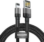 Baseus Cafule 2, 4A 1 m-es Lightning USB-kábel (kétoldalas) (szürke-fekete) - pixelrodeo