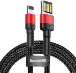 Baseus Cafule 2, 4A 1 m-es Lightning USB-kábel (kétoldalas) (fekete és piros) - pixelrodeo