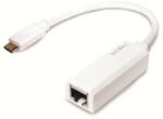 LOGILINK Hálózat Logilink USB Type-C M - RJ45 F Adapterkábel 0.15m Fehér