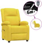vidaXL Fotoliu rabatabil electric, galben, material textil (3100365)