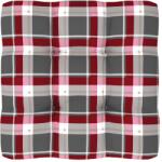 vidaXL Pernă de paleți, roșu carouri, 70x70x10 cm, material textil (314401)