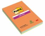 Post-it Pad autoadeziv Post-it Super Sticky BOOST, căptușit, 101 mm x 152 mm, 45l, 3 plăcuțe