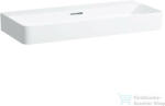 Laufen Val SaphirKeramik 95x42 cm-es csiszolt aljú mosdó csaplyuk nélkül, LCC Active bevonattal, fehér H816287A001091 (H816287A001091)