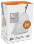 simplehuman CW0286 H-típusú szemetes zsák utántöltő csomag, átlátszó (60 db)