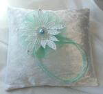  gyűrűrpárna rózsával, kerek (13 cm)