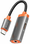 Mcdodo USB-C - Mini jack 3.5m + USB-C adapter Mcdodo CA-0500, PD 60W (Fekete) (CA-0500)