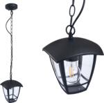 LVT Power Solutions Lampa de fațadă - aplica de grădină - corp de iluminat exterior E27 LED Niko - Atârnată - Neagră (OO-5295)