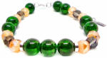 Maria King Poison Ivy - Zöld Hegyikristály és fazettált üveg ásvány karkötő dobozban (STM-as-050)