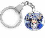 Maria King Velencei karnevál kulcstartó, választható több formában és színben (STM-0391-ku)