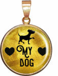 Maria King Love my dog medál lánccal vagy kulcstartóval (STM-üv-to-16)