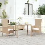 vidaXL 2 db polyrattan kerti szék párnákkal (319532)