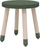 FLEXA Scaun din lemn fara spatar pentru copii verde inchis Dots (8210047130)