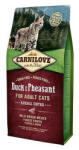 Brit Carnilove Cat Adult Duck & Pheasant Hairball Control- Kacsa és Fácán Hússal 6kg ingyenes szállítás