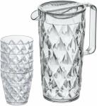 Koziol Crystal 4 db-os pohárkészlet (250 ml) kancsóval (1, 6 l) kristálytiszta (KOZ4007535)