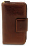 Giudi nagyméretű női bőr pénztárca, irattárca, csekkfüzet tartó, barna (G-6576-GD-marrone)