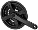 Suntour hajtómu alu 28/38/48t 175mm prowheel ty-cq01 fekete, láncvédővel tengely hossza 124, 5mm