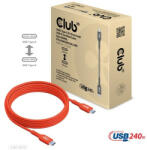 Club 3D USB2 Type-C Bi-Directional USB-IF Certified Cable, Data 480Mb, PD 240W(48V/5A) EPR M/M 2m - 6.56ft