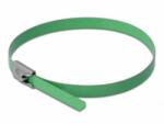 DeLock rozsdamentes acél kábelkötegelő 200x4, 6mm zöld 10db (18801)