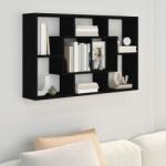 vidaXL Raft de perete, negru, 85x16x52, 5 cm, lemn prelucrat (801419) Raft