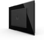 LIVOLO Intrerupator simplu tactil cap scara cruce 3M, standard italian cu rama sticla (VL-FC1S-P9E-3BP)