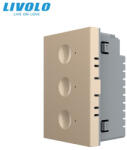LIVOLO Modul intrerupator cap scara cruce triplu cu touch integrat Livolo Serie noua standard Italian (VL-FC3S-3AP)