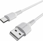 BOROFONE X16 USB-A apa - USB-C apa Adat és töltő kábel - Fehér (1m) (BX16UWH)