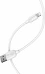 BOROFONE X14 USB-A apa - Lightning apa 2.0 Adat és töltő kábel - Fehér (2m) (BX142MWH)