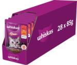 Whiskas Adult 28x85 g felnőtt macskaeledel zselében marhahússal és baromfival