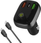 LDNIO Bluetooth C704Q 2USB, USB-C Transmiter FM + USB-C - USB-C cable (28217) - pcone