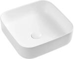 Wellis Azalea matt fehér pultra építhető porcelán mosdó