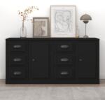vidaXL Servante, 2 piese, negru, lemn prelucrat (3185224) Comoda