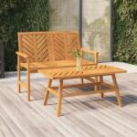 vidaXL Set mobilier de relaxare de grădină, 2 piese, lemn masiv acacia (362235)