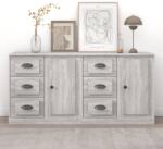 vidaXL Servante, 2 buc. , sonoma gri, lemn prelucrat (3185229) Comoda