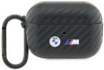 BMW AirPods Pro 2 BMW BMAP2WMPUCA2 Carbon Double Metal Logo tok fekete