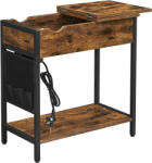 SONGMICS Oldal asztal / éjjeliszekrény - elektromos hálózati és USB csatlakozással