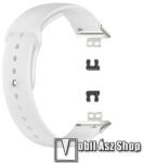  Okosóra szíj - FEHÉR - szilikon, 130mm + 95mm hosszú - HUAWEI Watch Fit / Watch Fit Elegant Edition