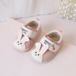 Superbebeshoes Pantofiori roz pentru fetite - Iepuras