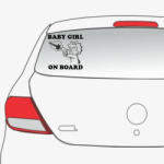  Sticker auto Baby Girl on Board