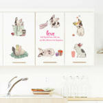  Sticker decorativ Pug Mania 50x70cm