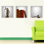 Sticker decorativ Justitia nisa efect 3D
