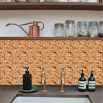 Set stickere decorative faianta Nuante Lemn