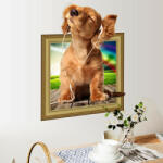  Sticker perete Here I am 3D Puppy 50x40cm