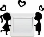  Sticker intrerupator Love