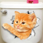  Sticker decorativ Here I am Yellow Cat