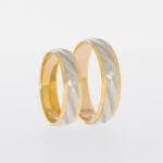 Barcsikékszer Sárga-fehér arany karikagyűrű 635, 56-os méret (635-56ID83742)
